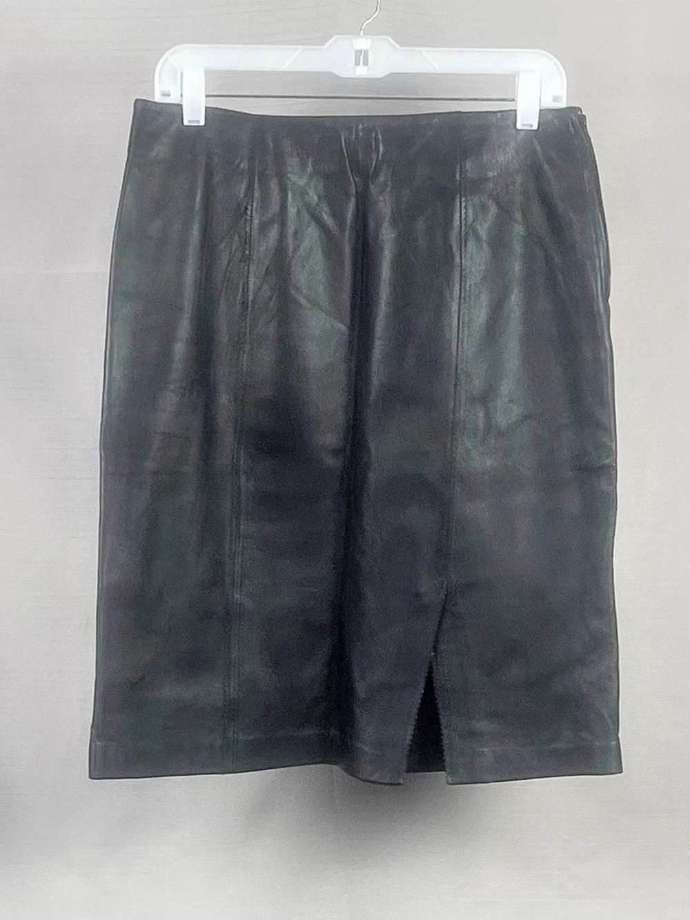 Danier Black Genuine Leather Pencil Skirt Back Slit 10